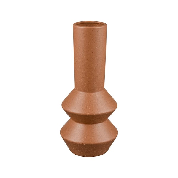 Unbranded Madison Ceramic 2.75 in. Decorative Vase in Rust - Medium
