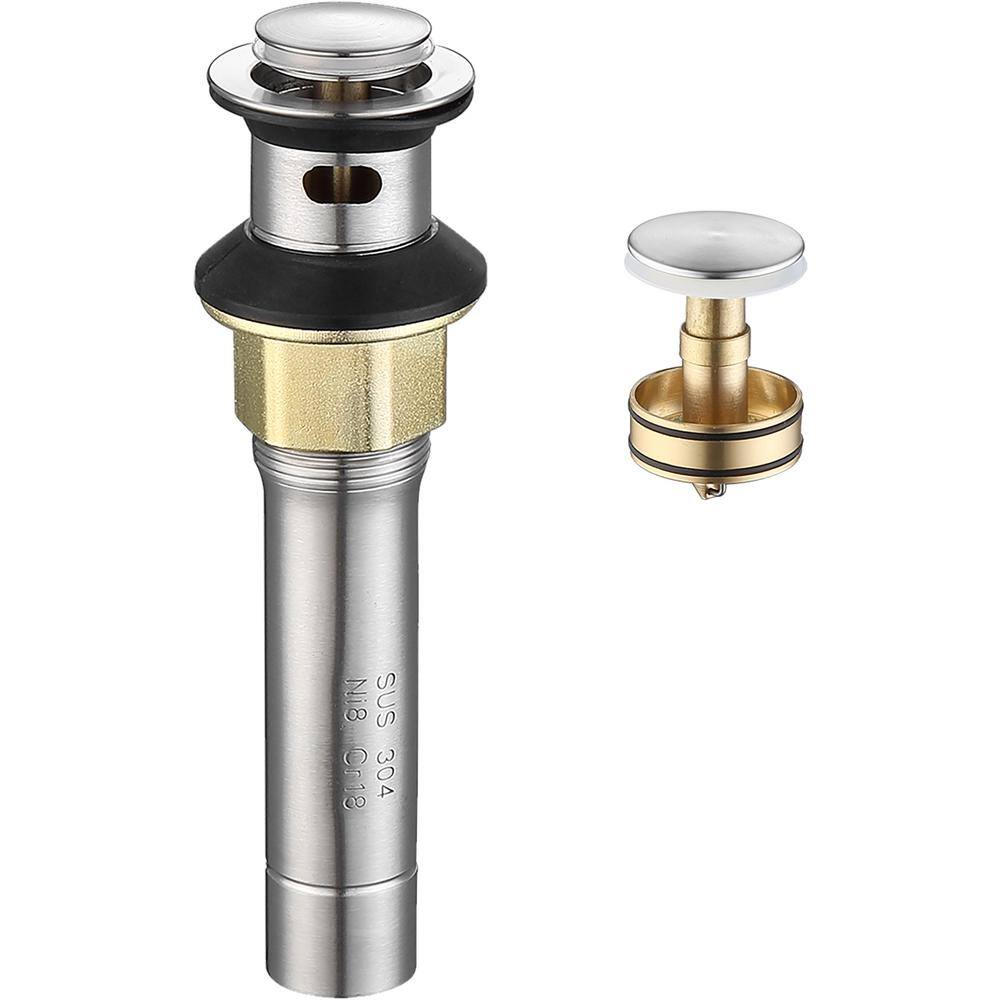 Pop-Up Drain Stainless Steel with Overflow Anti-Clogging for Vessel Sink Lavatory Vanity Sink Drain Silver Color price history on PriceWatchPro