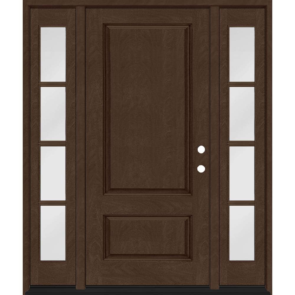 Steves & Sons Regency 64 in. x 80 in. 2Panel 3/4-Squaretop LHIS Hickory ...