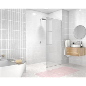 36 in. x 78 in. Frameless Fixed Panel Shower Door in Chrome without Handle