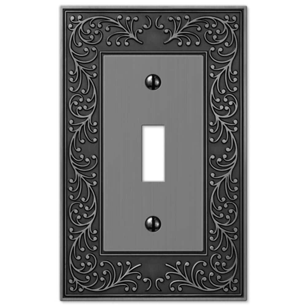 English Garden 1 Gang Toggle Metal Wall Plate - Antique Nickel price history on PriceWatchPro