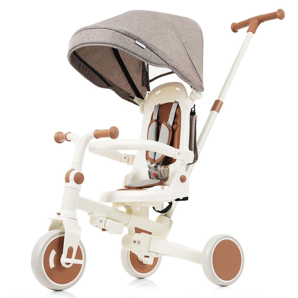 7 in 1 Baby Tricycle, Foldable Toddler Tricycle with Removable and Adjustab