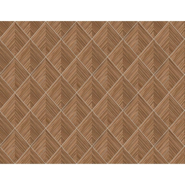 CASA MIA Art Deco Rhombus Bronze Paper Non-Pasted Strippable Wallpaper Roll (Cover 60.75 sq. ft.)