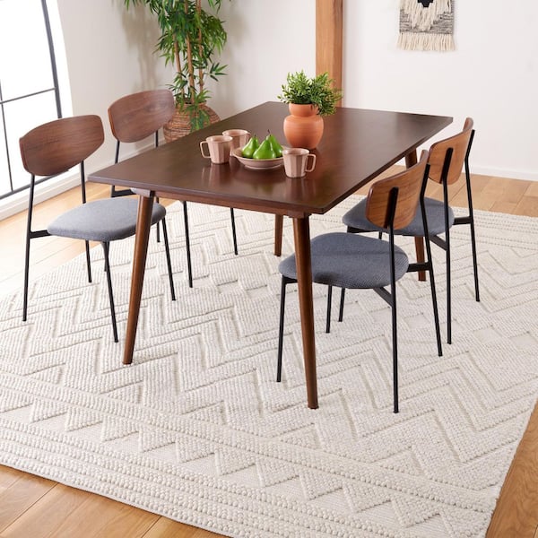 Natura 8 ft. x 10 ft. Beige Chevron Striped Solid Color Area Rug