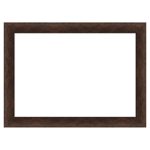 Amanti Art Warm Walnut Narrow 23 in. x 17 in. Wood Framed Dry Erase Magnetic Memo Board