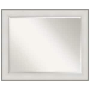 Imperial 33 in. x 27 in. Modern Rectangle Framed White Bathroom Vanity Mirror