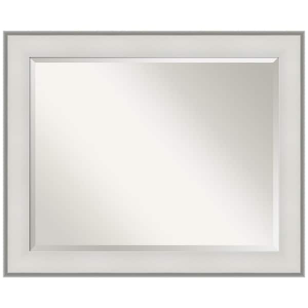 Imperial 33 in. x 27 in. Modern Rectangle Framed White Bathroom Vanity Mirror