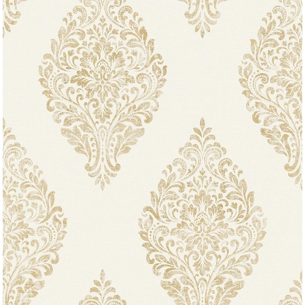Advantage Pascale Off-white Medallion Strippable Wallpaper (Covers 56.4 sq. ft.)