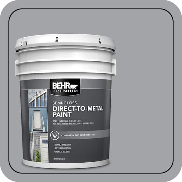 5 gal. #N530-4 Power Gray Semi-Gloss Direct to Metal Interior/Exterior Paint