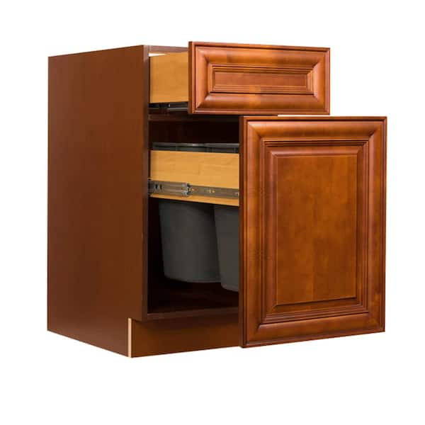 LIFEART CABINETRY Cambridge Assembled 18x34.5x24 in. Base Wasket Cabinet in Chestnut