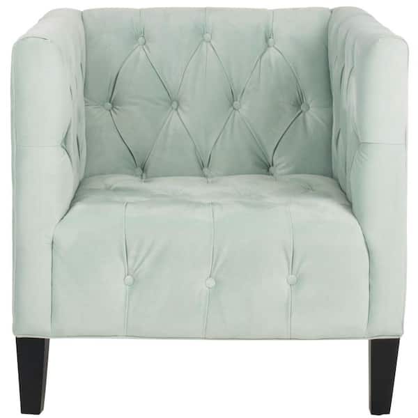SAFAVIEH Glen Light Blue/Black Cotton Club Arm Chair
