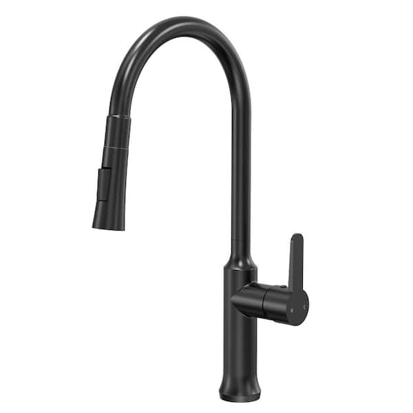 GRANDJOY 18.6 in. High Arc Brass Single Handle Single Hole Pull