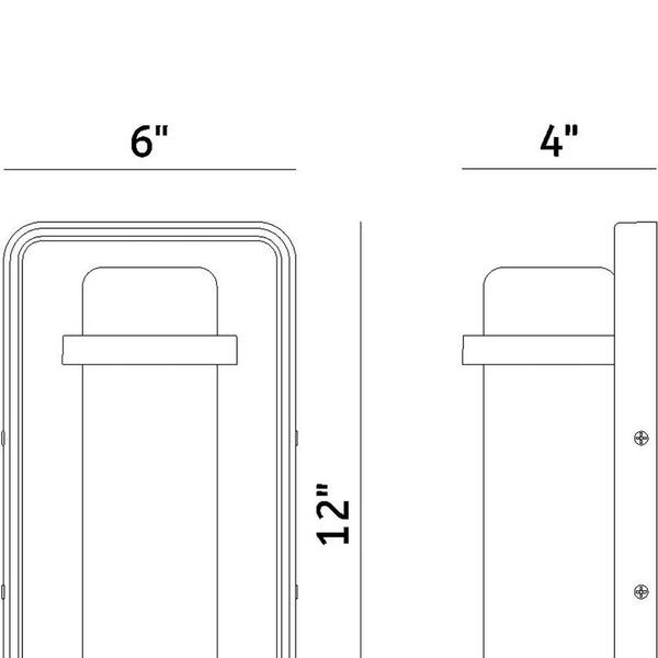 Designers Fountain - Pearl Street Black 1-Light Outdoor Line Voltage Hardwired Porch Light Wall Sconce with No Bulbs Included