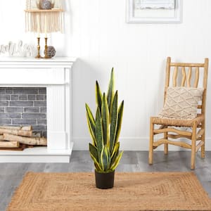 38 in. Green Sansevieria Artificial Plant