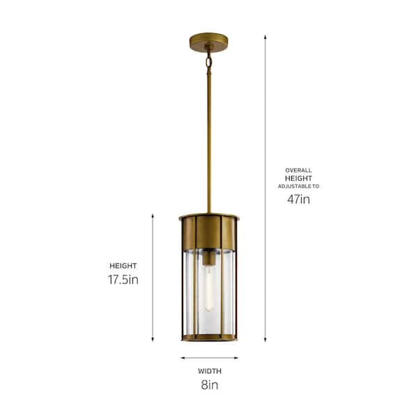 Kichler Camillo 18 In 1 Light Natural, Outdoor Brass Hanging Light Fixtures
