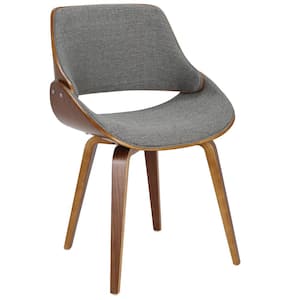 Fabrizzi Grey and Walnut Dining/Accent Chair