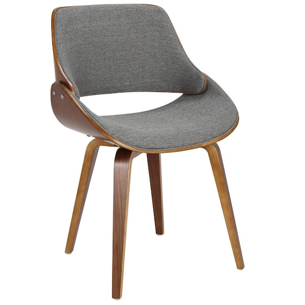 Lumisource Fabrizzi Grey and Walnut Dining/Accent Chair