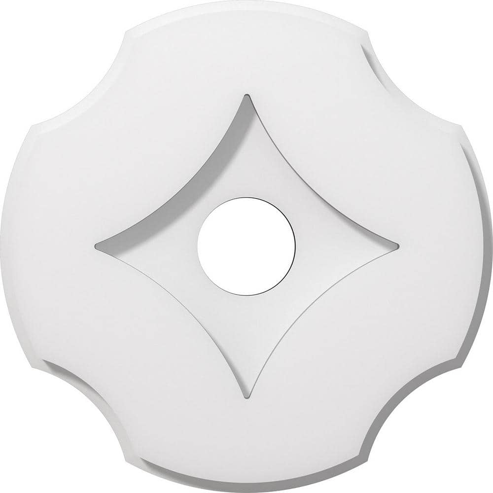 10" White PVC Contemporary Ceiling Medallion