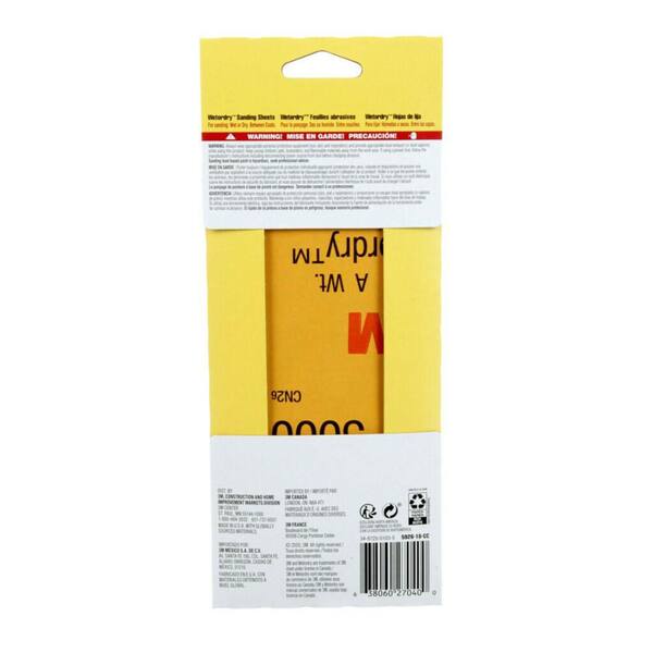 thumbnail image 2 of 3M 01999 Wet Or Dry Sandpaper Sheets – 50ct, 9x11, 3000 Grit, Auto Body Finishing 2 of 5