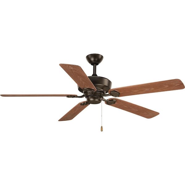 Progress Lighting Lakehurst 60 in. Indoor/Outdoor Antique Bronze New Traditional Ceiling Fan with Remote Included for Porch