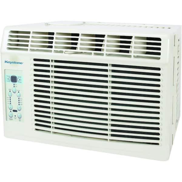 Keystone 6,000 BTU 115-Volt Window-Mounted Air Conditioner with Follow Me LCD Remote Control