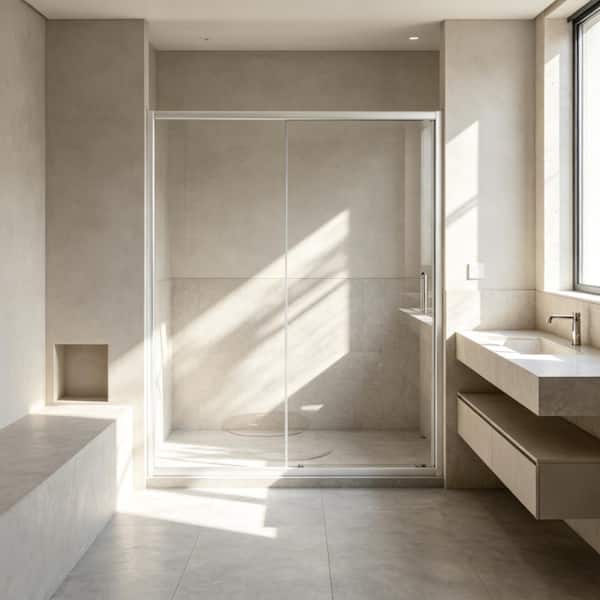 60 in. W x 72 in. H Sliding Framed Shower Doors in Chrome with 1/5" CE Clear Tempered Glass