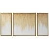 Litton Lane 3- Panel Geode Ombre Framed Wall Art with Gold Frame 32 in. x 32 in. 043397