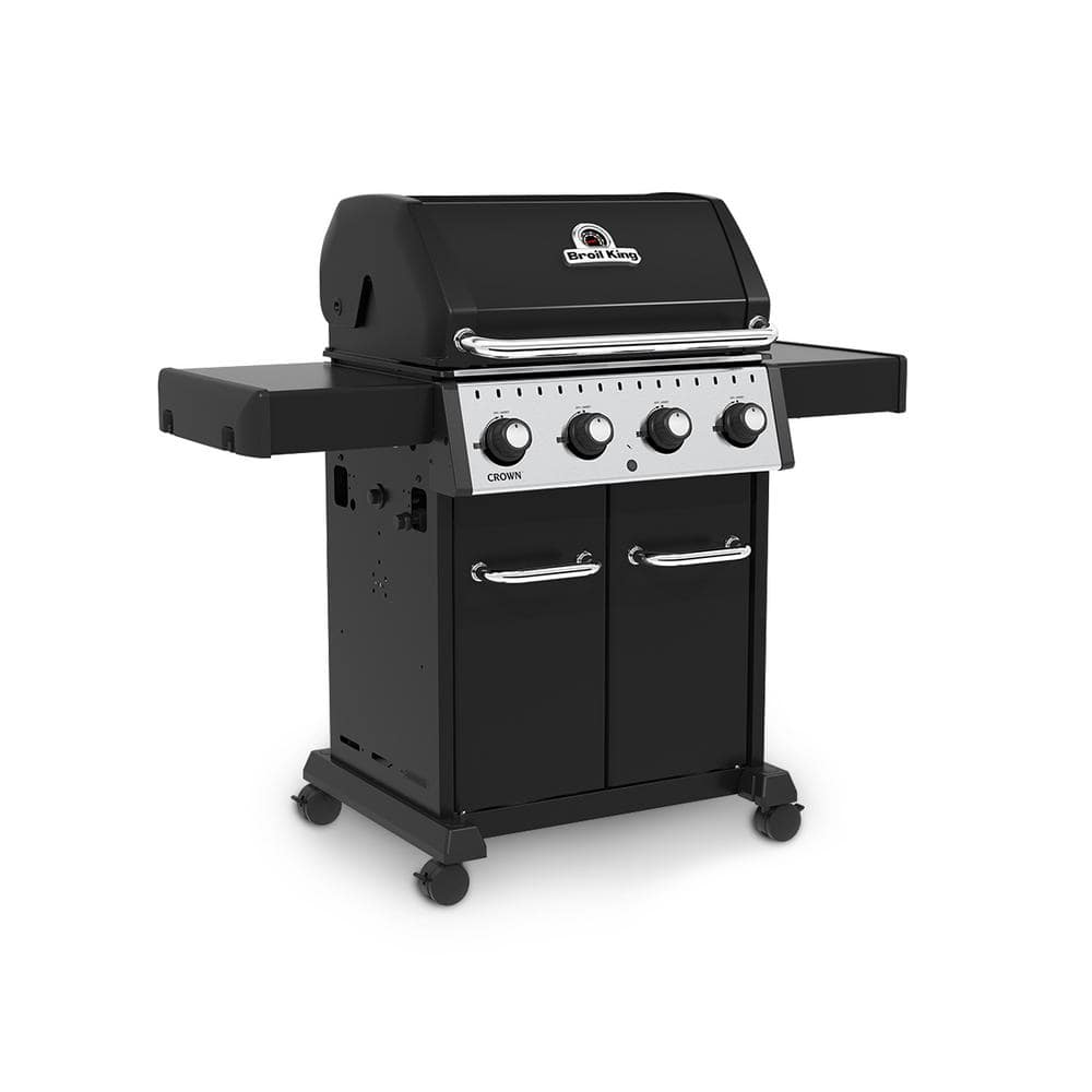 Black Stainless Steel 57" Propane Gas Grill with Side Burner