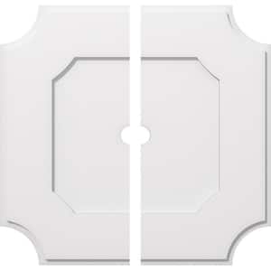 1 in. P X 16-3/4 in. C X 28 in. OD X 2 in. ID Locke Architectural Grade PVC Contemporary Ceiling Medallion, Two Piece