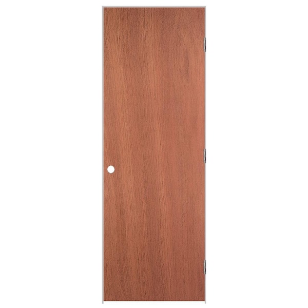 Masonite 24 in. x 80 in. No Panel Left-Handed Unfinished Composite Hollow Core Single Prehung Interior Door 4-9/16 in. Flat Jamb