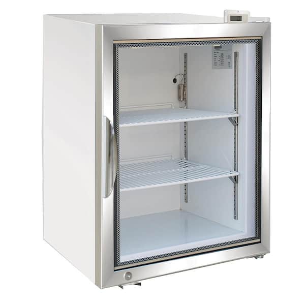Maxx Cold X-Series 3.5 cu. Ft. Single Door Merchandiser Refrigerator in White with Aluminum Door Frame
