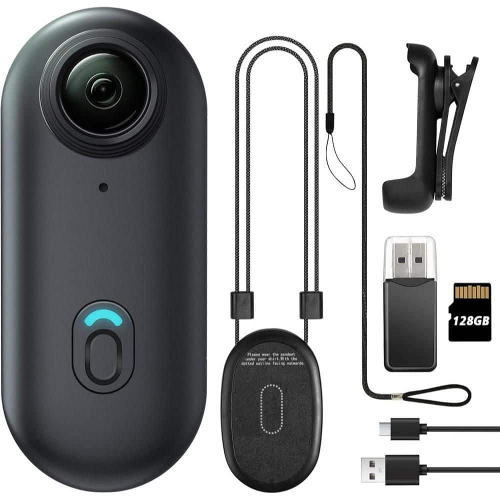 Wearable Body Worn Action Camera with Premium Portable Camcorder for Security, Work, Guard, Travel, 128GB, Gray price history on PriceWatchPro