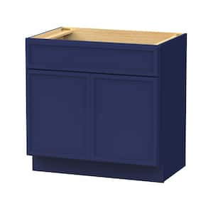 36 in. W x 21 in. D x 32.5 in. H 2-Doors Bath Vanity Cabinet without Top in Blue