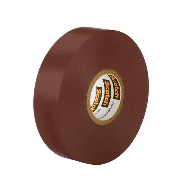 BROWN Electrical Tape 66 ft. 3/4" x 66' Vinyl 