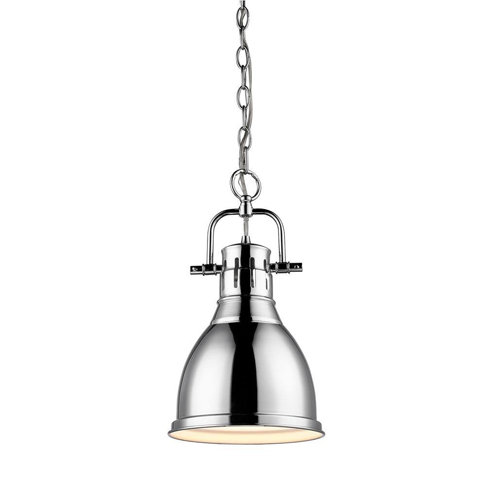 Transitional Duncan Mini Chrome Pendant Light 8.88"x16.5"