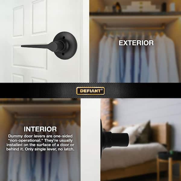Defiant Freedom Matte Black Dummy Door Handle 32LEX904B - The Home