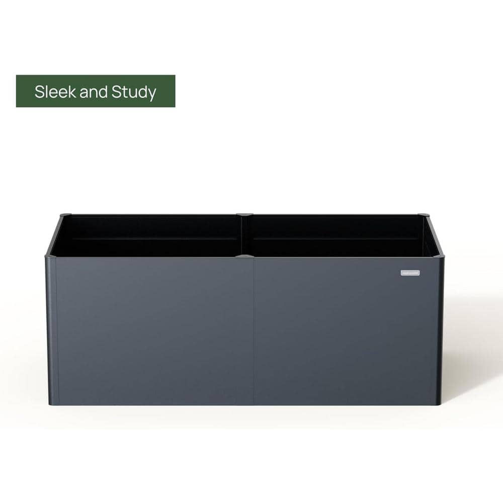 Midnight Blue 32" Tall Modern Metal Raised Garden Bed
