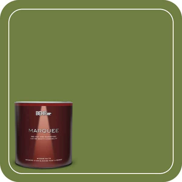 BEHR MARQUEE 1 qt. #410D-6 Moss Landing Matte Interior Paint & Primer