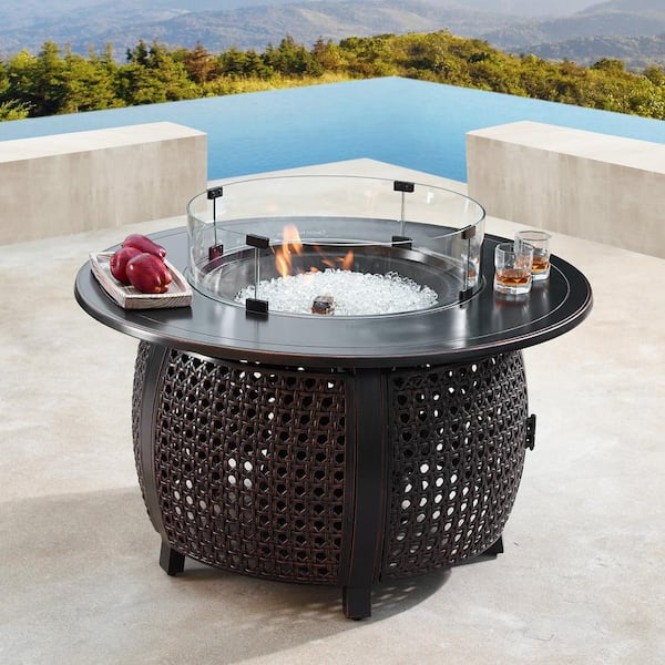 Oakland Living 44 In Round Aluminum, Gas Fire Pits Under $200