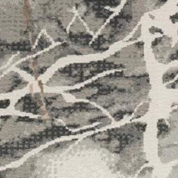 8 ft. x 10 ft. Ivory Black and Gray Abstract Non Skid Area Rug