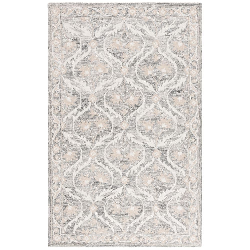 Blossom 6 ft. x 9 ft. Gray/Ivory Geometric Abstract Area Rug price history on PriceWatchPro