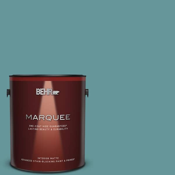BEHR MARQUEE 1 gal. #MQ6-33 Vintage Teal One-Coat Hide Matte Interior Paint & Primer