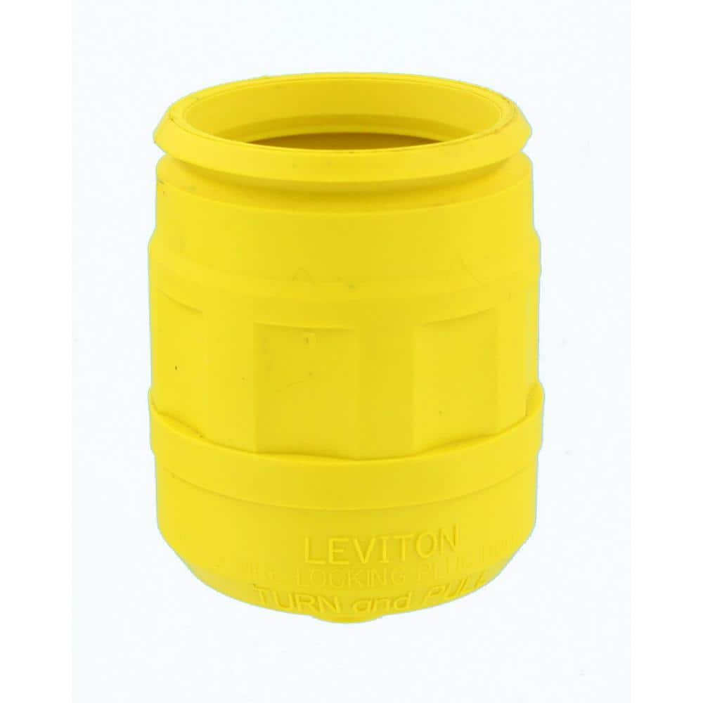 Leviton Weather Resistant Boot for 20/30 Amp 3-Wire Straight or Locking Plug, Yellow