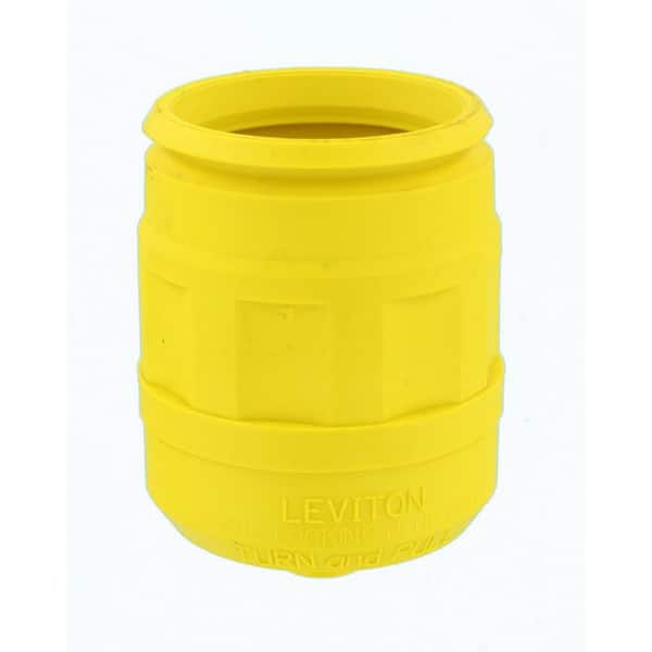 Leviton Weather Resistant Boot for 20/30 Amp 3-Wire Straight or Locking Plug, Yellow 6031-Y