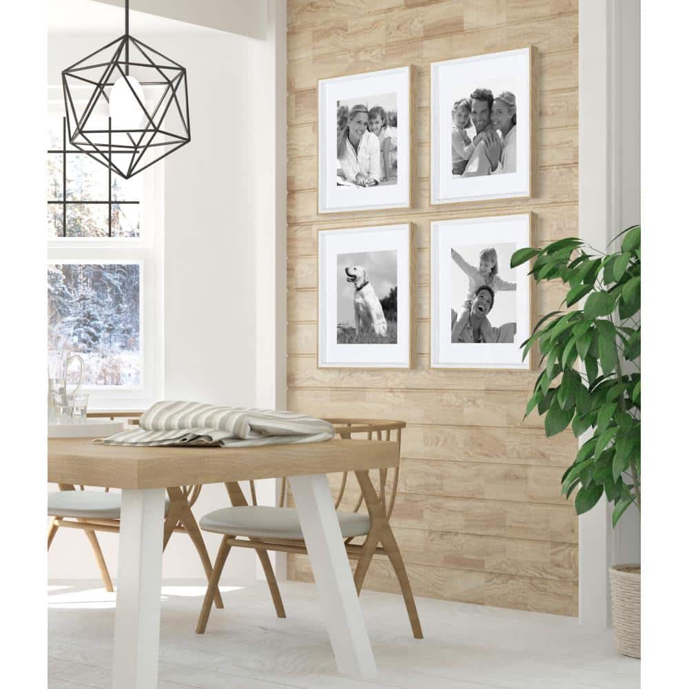 Scandinavian-Inspired Gibson Frame Set, 11" x 14", White and Natural