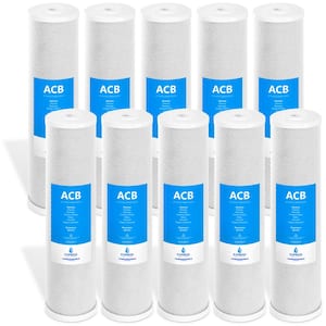 Express Water 10 Pack 5 Micron Sediment Water Filter Cartridge for Reverse Osmosis 10 x 2.5