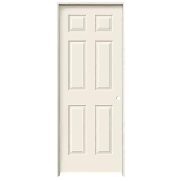 JELD-WEN 30 in. x 80 in. Colonist Primed Left-Hand Textured Molded Composite Single Prehung Interior Door