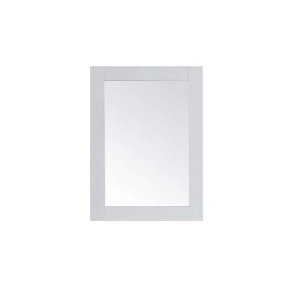 Home Decorators Collection Austen 22 in. W x 30 in. H Rectangular Framed Wall Mount Bathroom Vanity Mirror in Dove Gray
