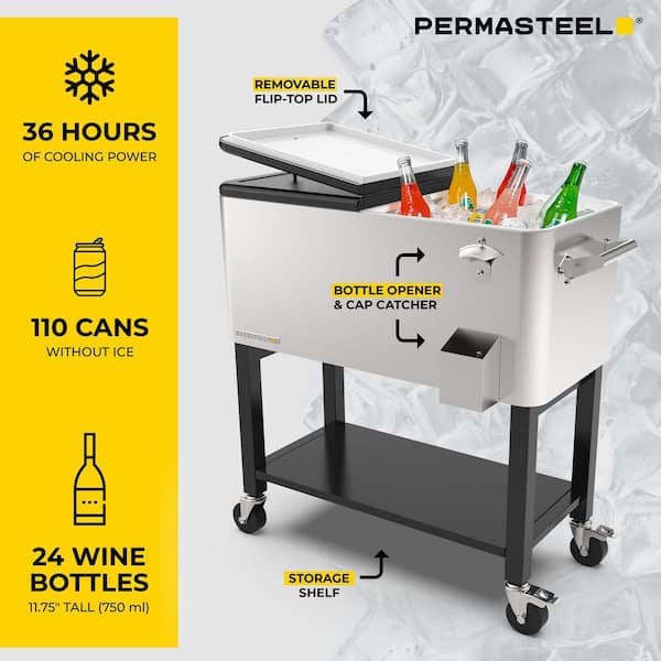 Coolers With Wheels Udpatio104 Quart Patio Rolling With Wheels