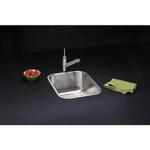 Signature Plus 20in. Dual Mount 1 Bowl 18 Gauge Premium Satin Stainless Steel Sink Only and No Accessories